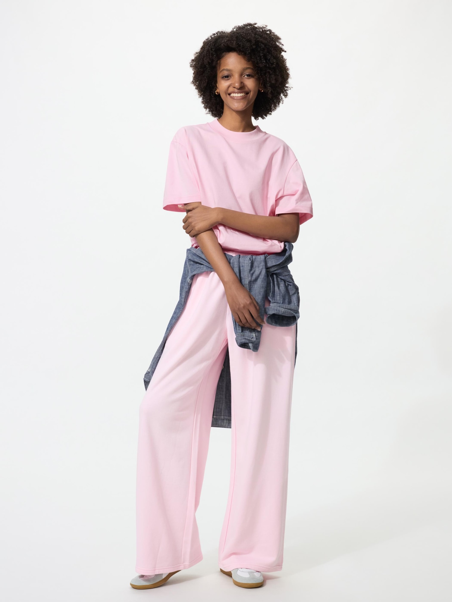 Брюки Uniqlo Sweat Wide Pants, длина 75-78 см