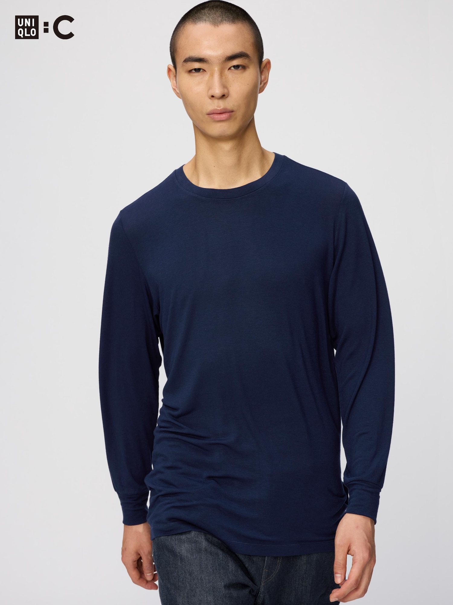 Футболка Uniqlo HEATTECH Cashmere Blend Crew Neck T 9/10 Sleeve Extra Warm
