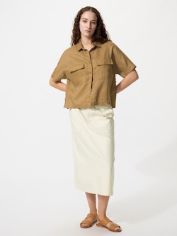 코튼미디스커트