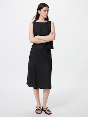 리넨블렌드미디스커트