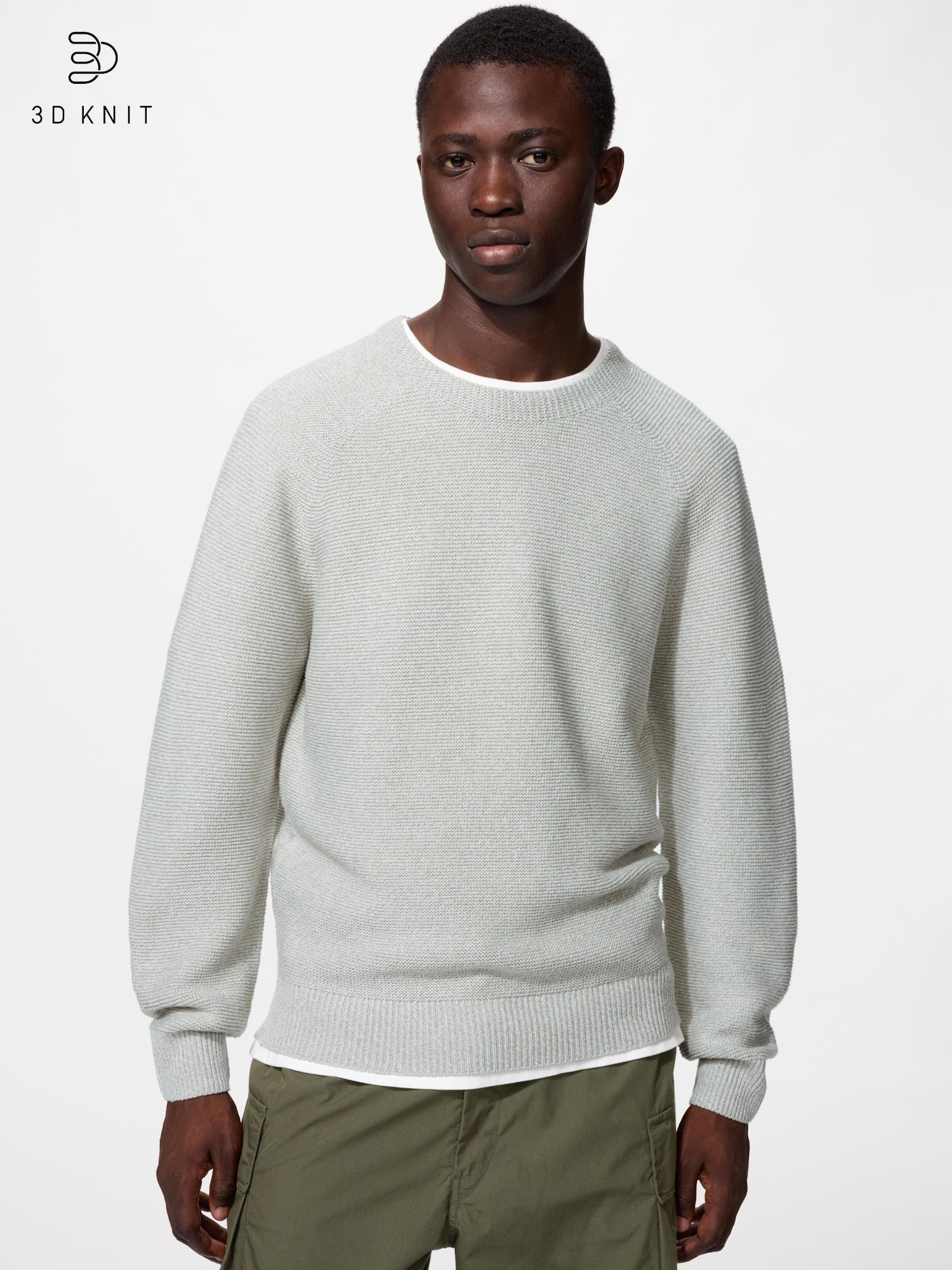 Свитер Uniqlo Washable 3D Knit Crew Neck Sweater