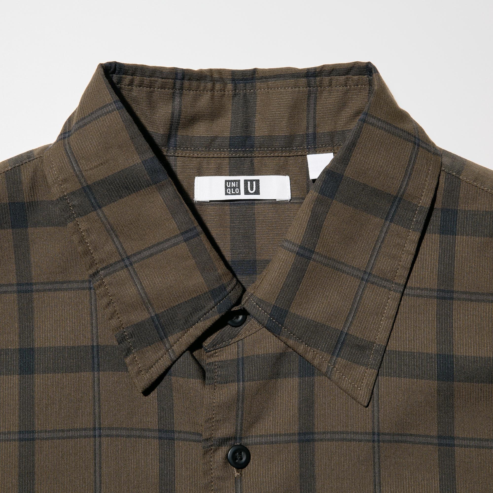 Рубашка Uniqlo Boxy Short Sleeve, в клетку
