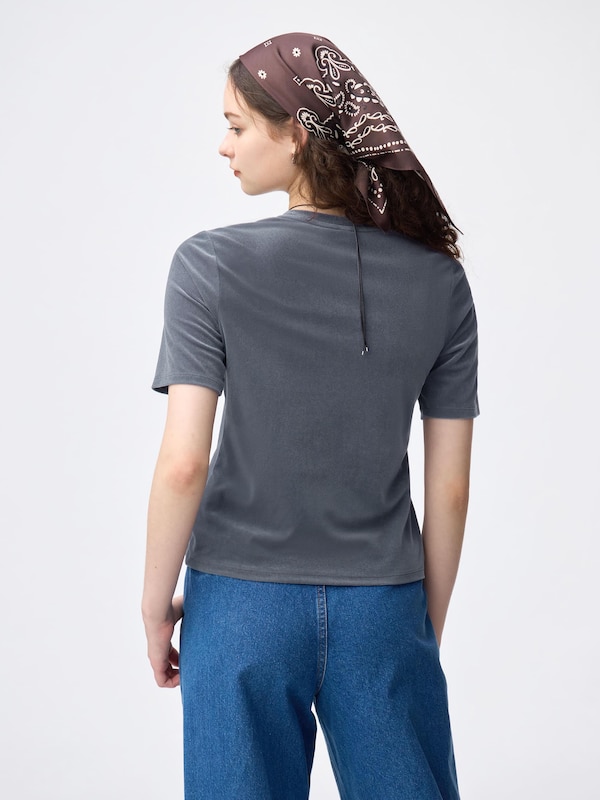 GU시어벨루어티셔츠