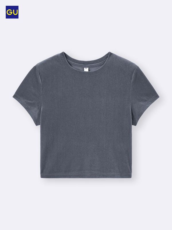 GU시어벨루어크롭티셔츠