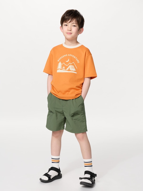 KIDS AIRism코튼그래픽크루넥T
