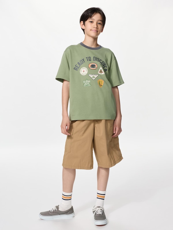 KIDS AIRism코튼그래픽크루넥T