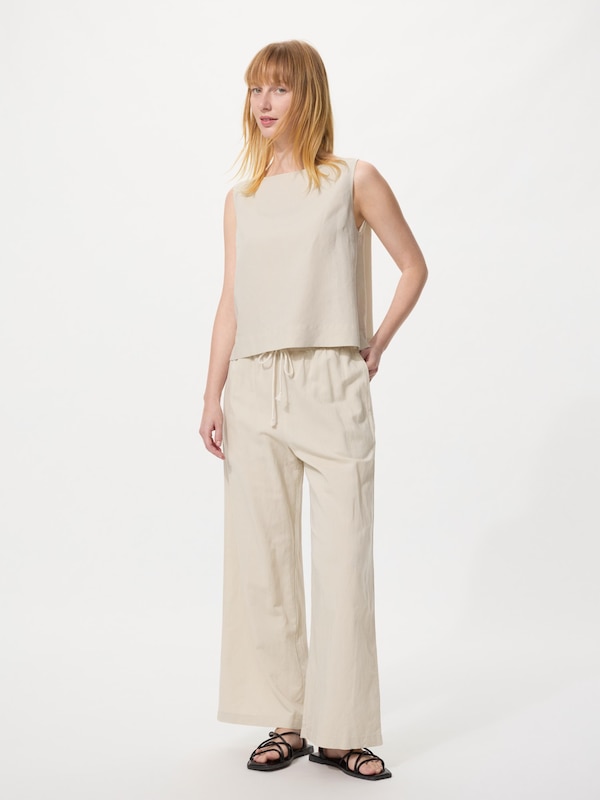 리넨블렌드블라우스(슬리브리스)