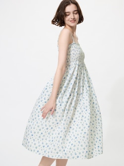 코튼셔링원피스(슬리브리스)프린트