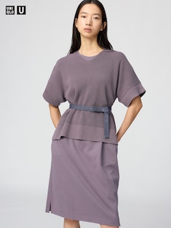 V넥스웨터(반팔)