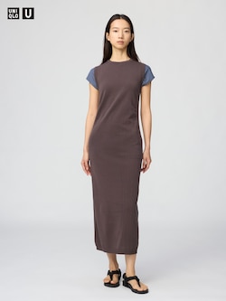 3D니트코튼원피스(슬리브리스)