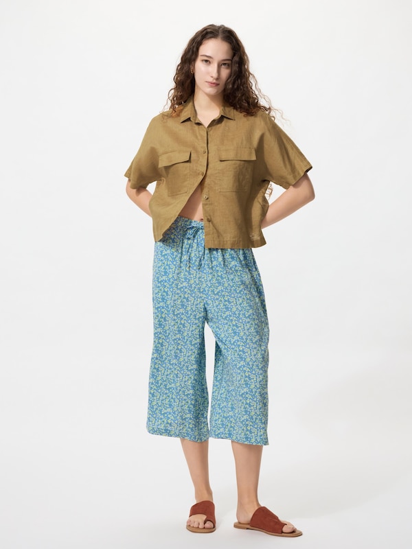 레이온RELACO크롭팬츠(스몰플라워)