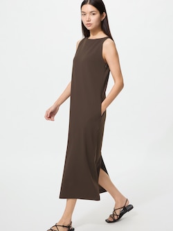 크레이프저지시프트원피스(슬리브리스)