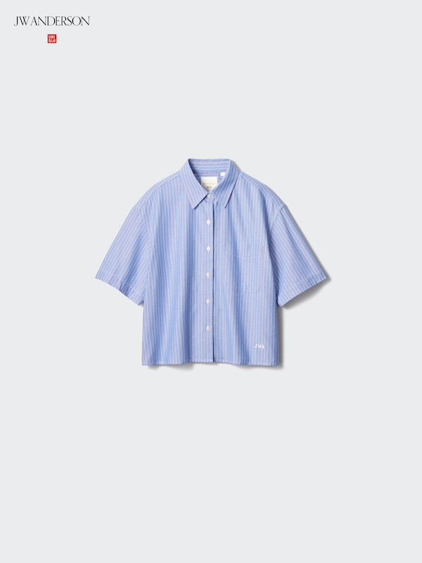 옥스포드박시셔츠(반팔)스트라이프