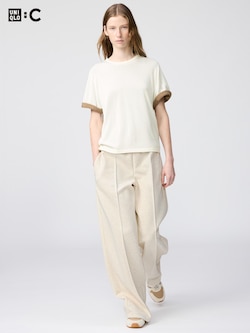 스웨트스트레이트팬츠(다리길이74~77cm·긴기장)