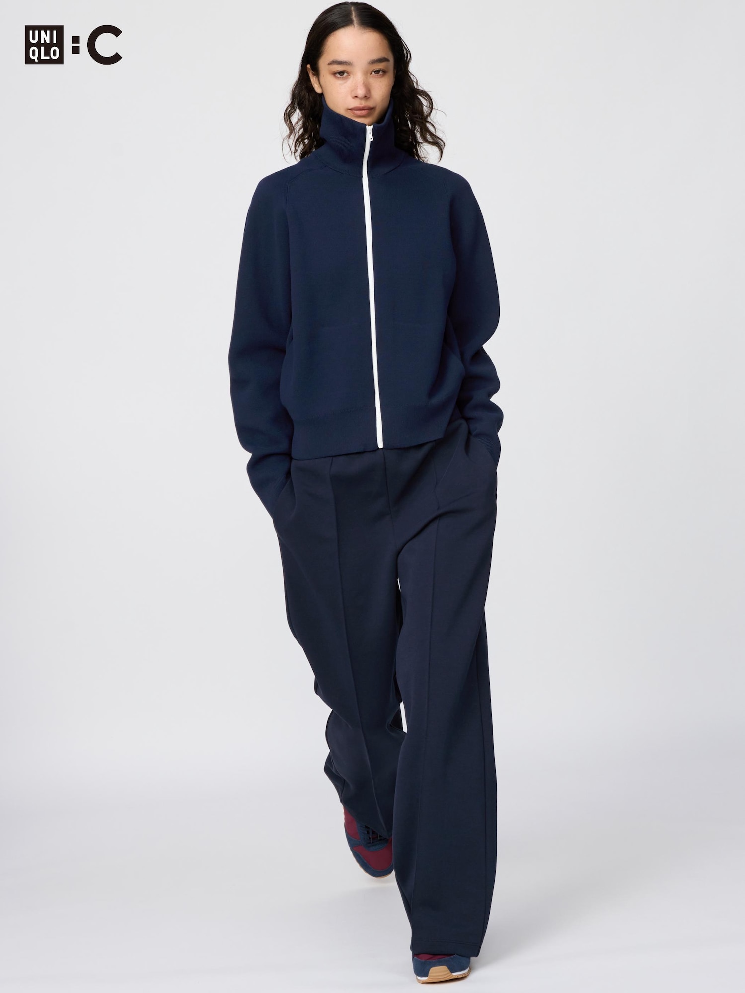 Прямые брюки Sweat (удлиненные, 74–77 см)