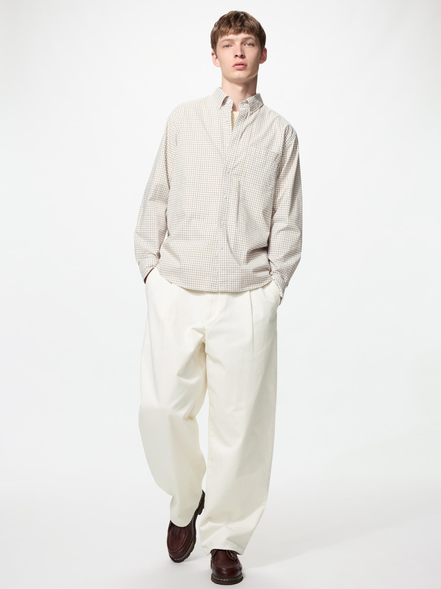 Рубашка из поплина в клетку (button-down) B