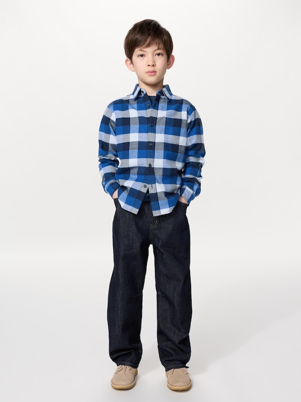 KIDS플란넬체크셔츠C