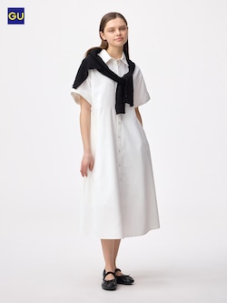 GU플레어셔츠드레스(반팔)