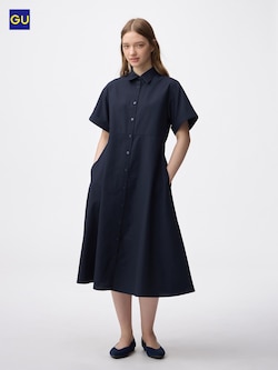 GU플레어셔츠드레스(반팔)