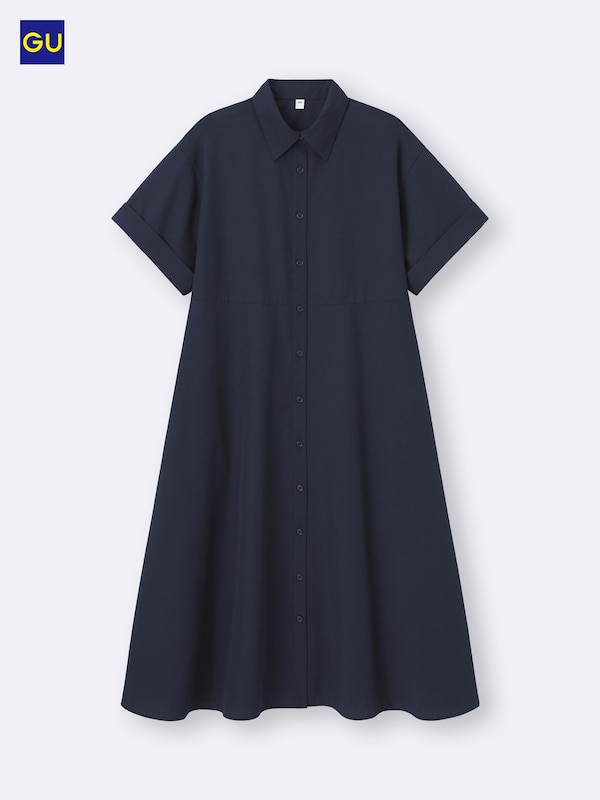 GU플레어셔츠드레스(반팔)