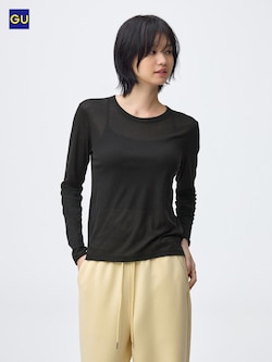 GU소프트시어크루넥T(긴팔)