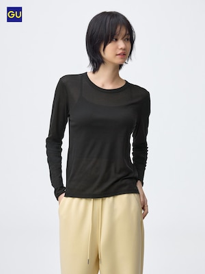 GU소프트시어크루넥T(긴팔)