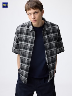 GU텍스처패턴셔츠(반팔)