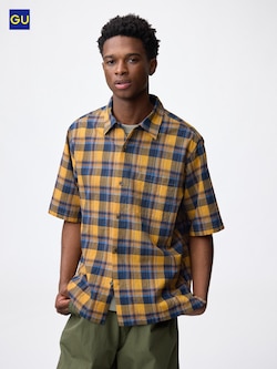 GU텍스처패턴셔츠(반팔)