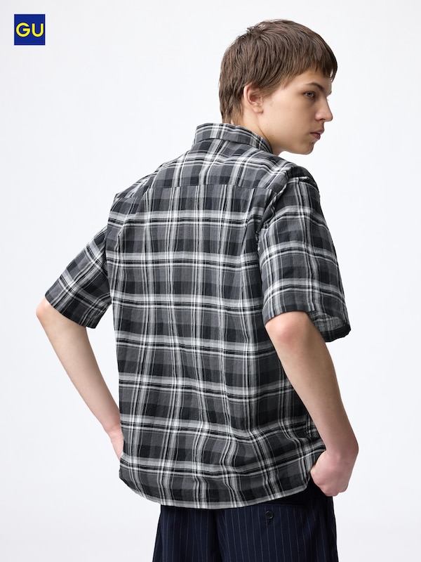 GU텍스처패턴셔츠(반팔)