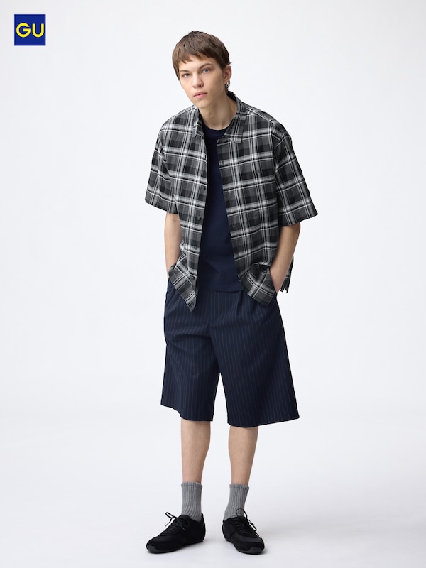 GU텍스처패턴셔츠(반팔)