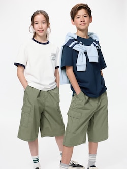 KIDS배기카고하프팬츠