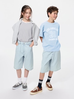 KIDS배기데님하프팬츠