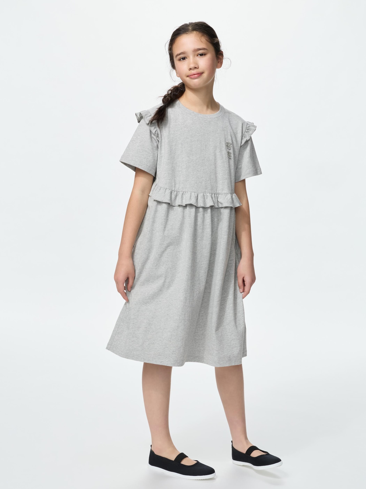 GIRLS платье с оборками (короткий рукав)