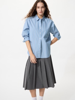 와이드플리츠미디스커트(치마길이67~71cm)