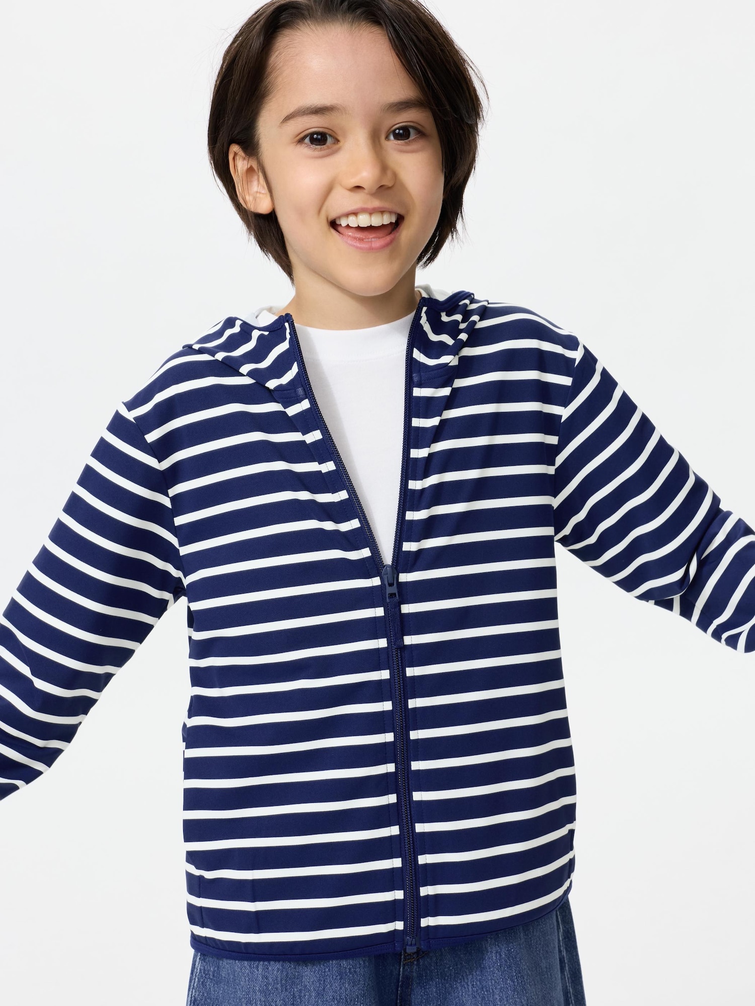 KIDS AIRism UV PROTECTION худи на молнии