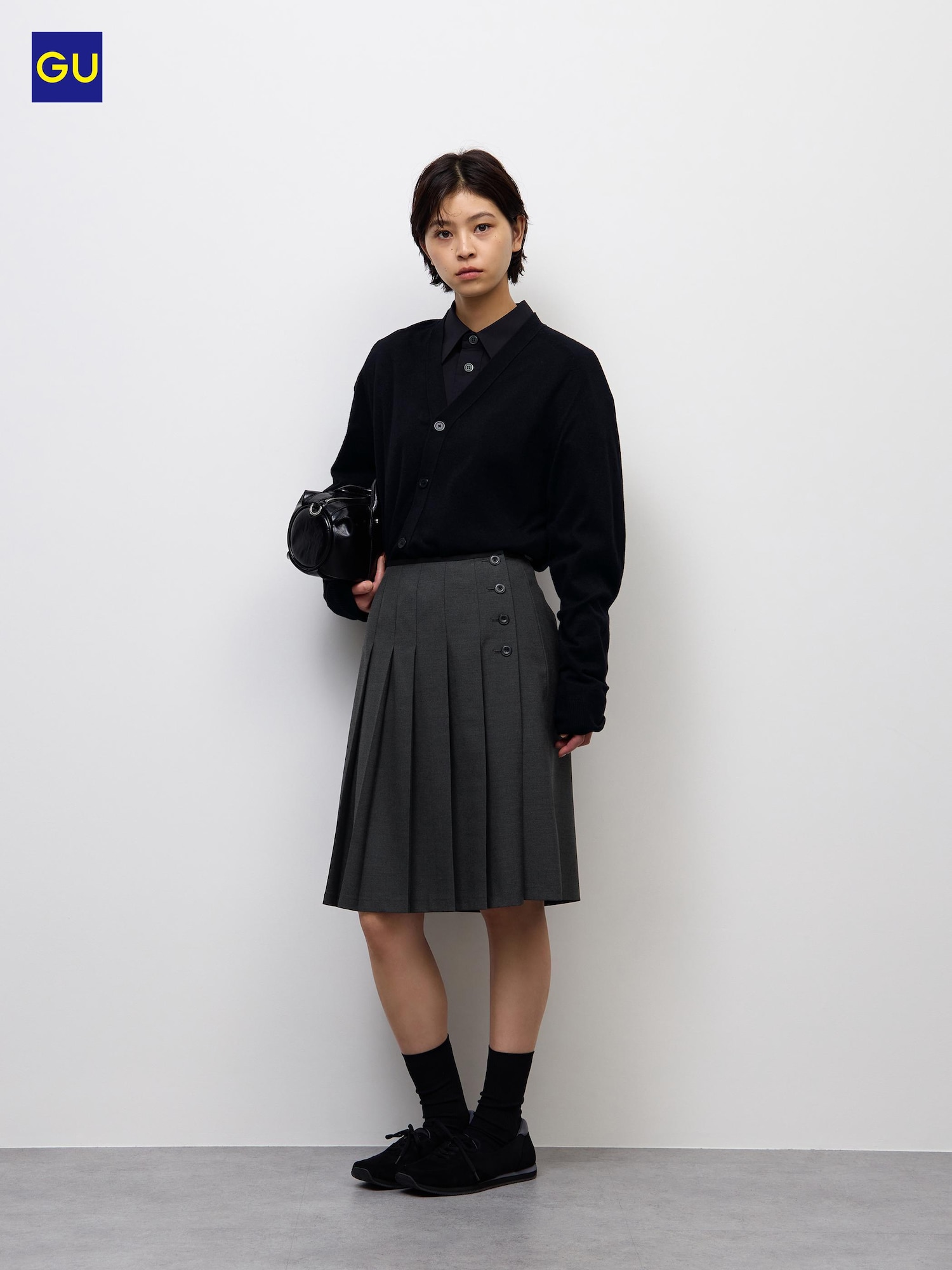 Юбка Uniqlo Side Button Pleated Skirt