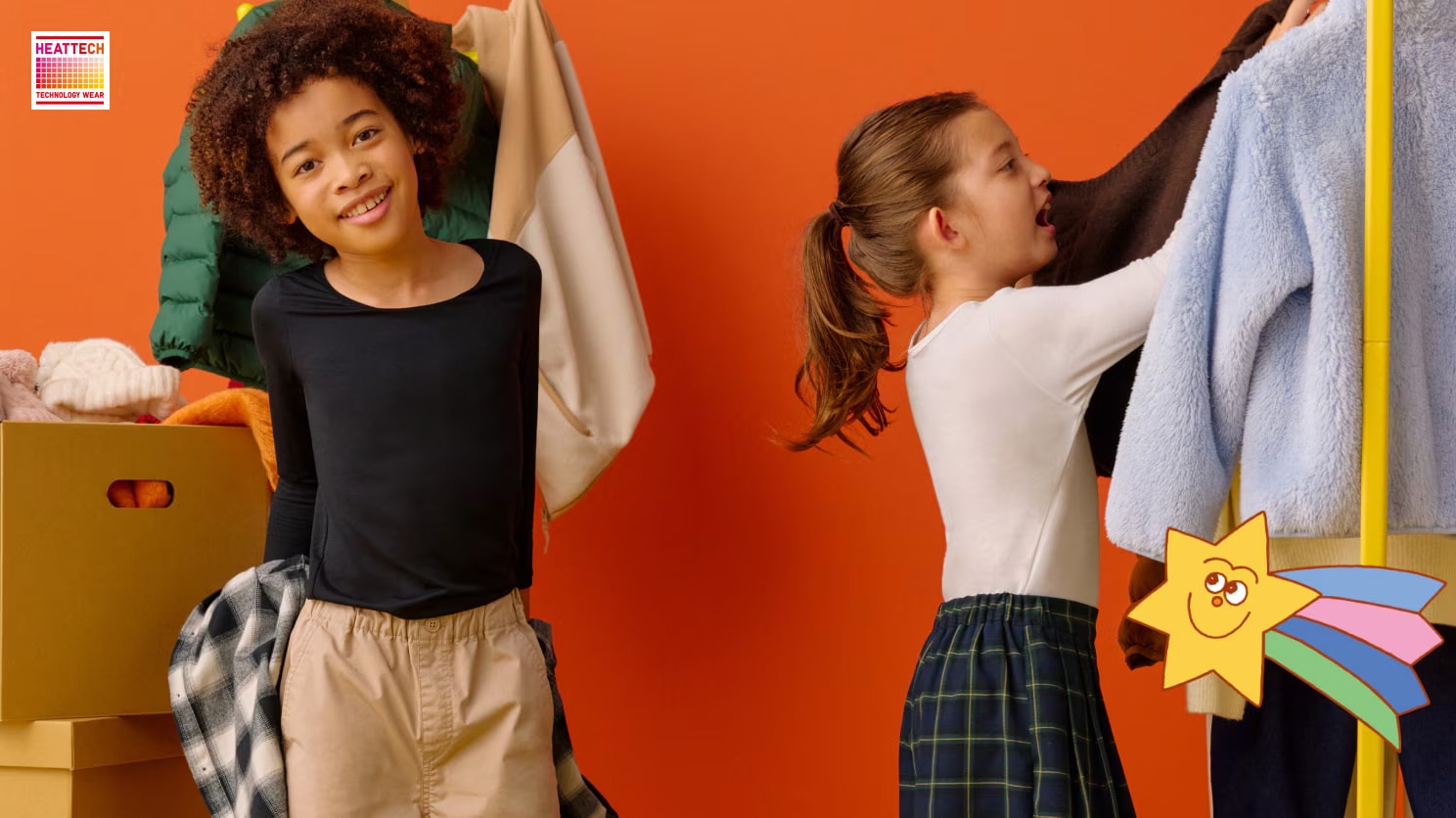 Image of child wearing HEATTECH