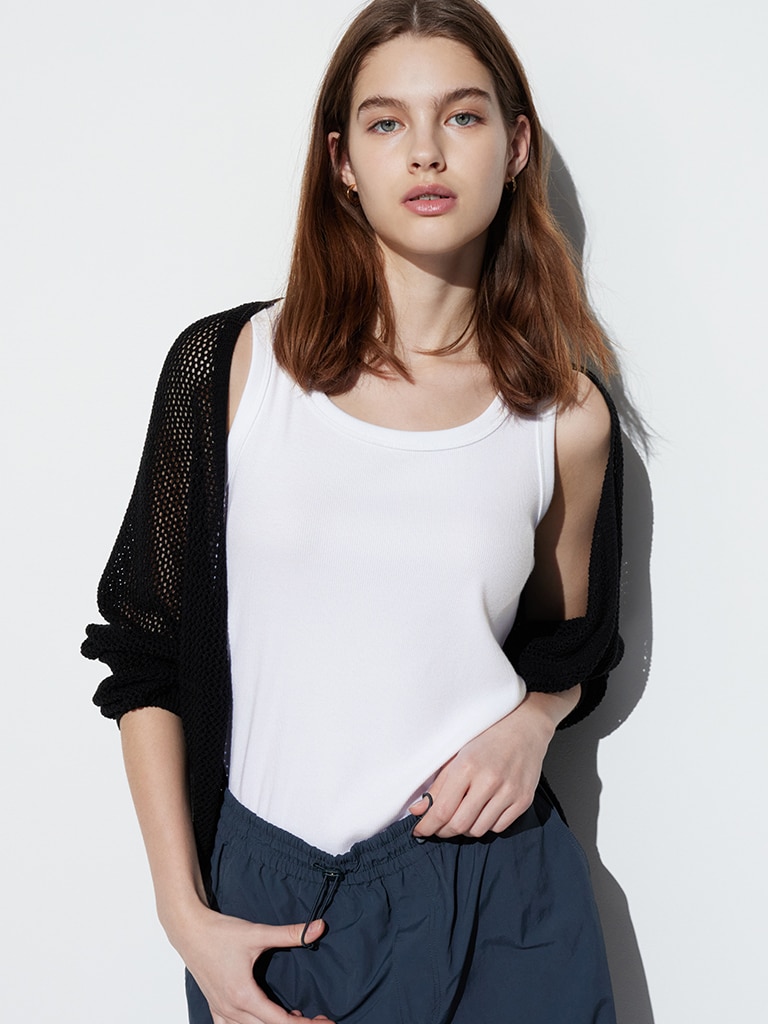  Soft ribbed crew neck T-shirt