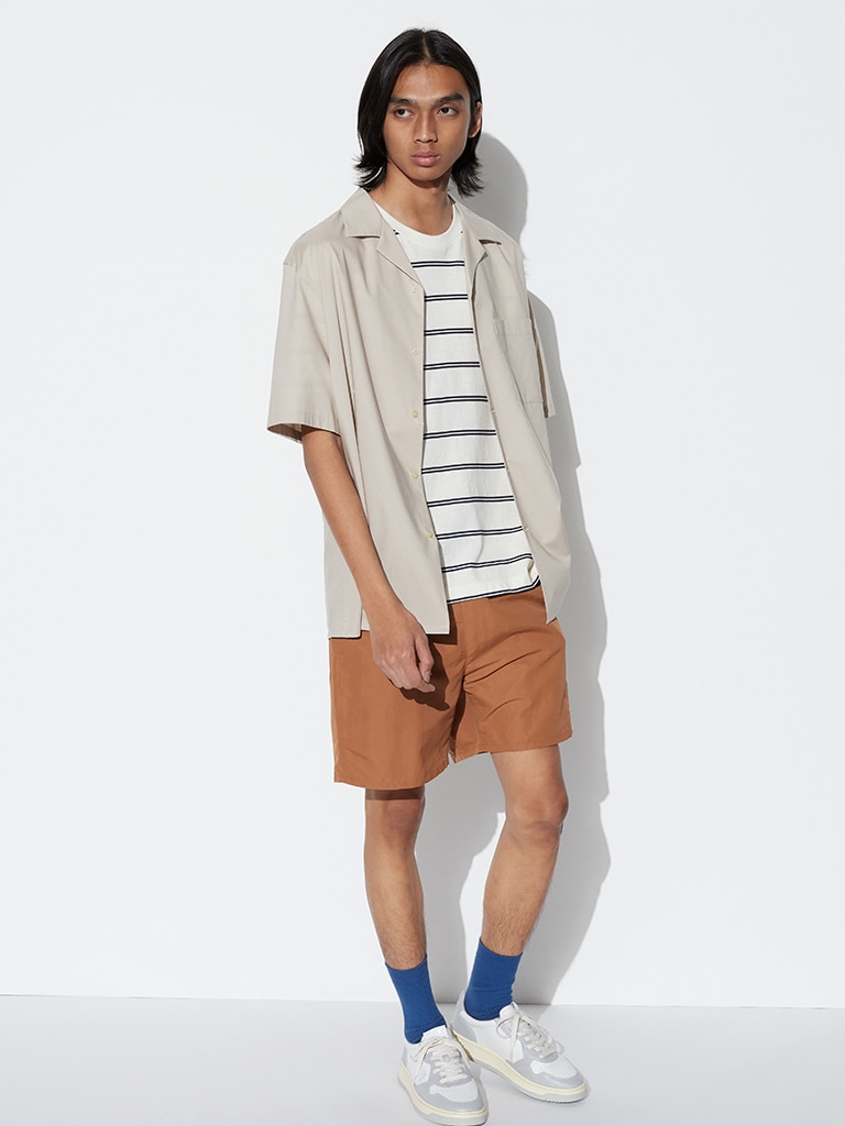 Slub cotton striped crew neck T-shirt