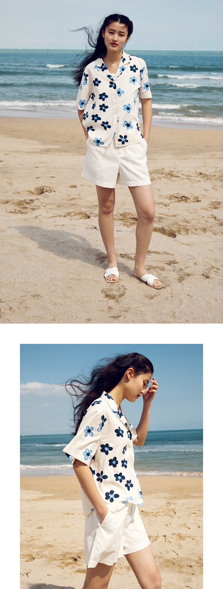 리넨 코튼 쇼트 팬츠