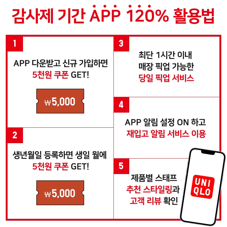 유니클로 APP 신규가입 혜택