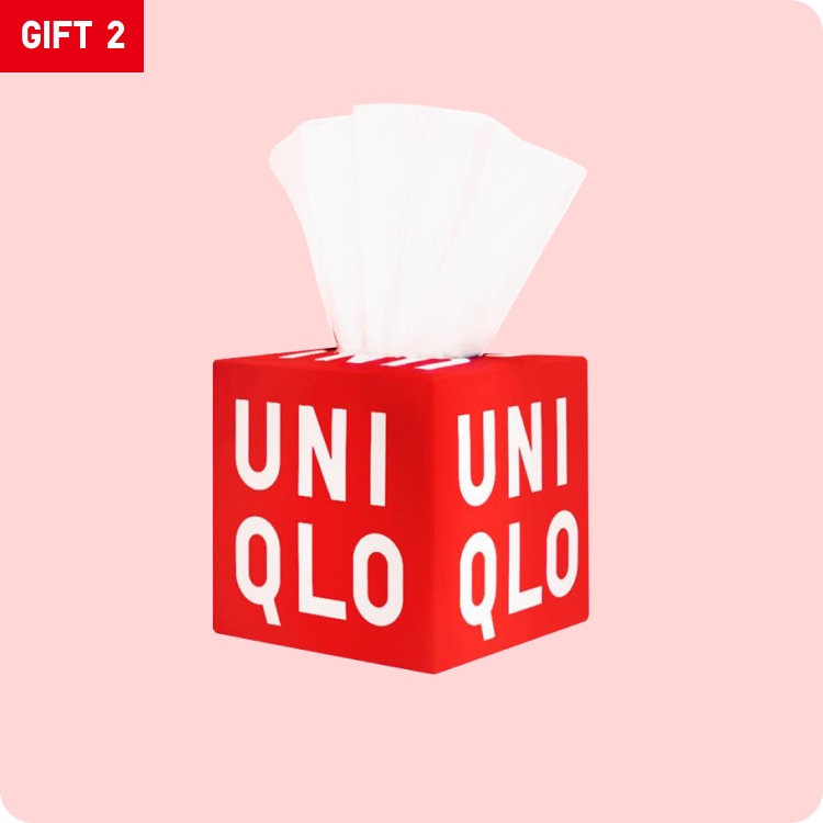 2025년 유니클로 감사제의 두번째 사은품인 큐브 티슈 이미지