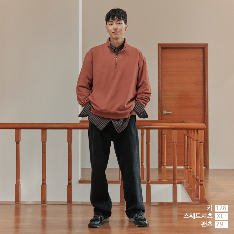 하프집스웨트셔츠 스타일힌트유니클로