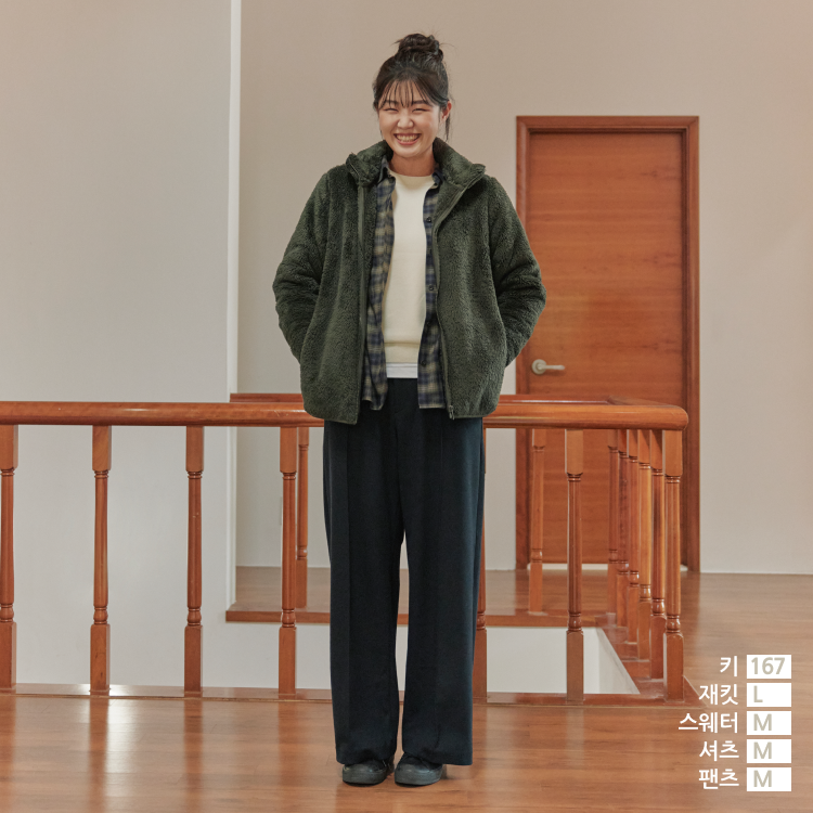 플러피얀후리스풀집재킷 스타일힌트유니클로