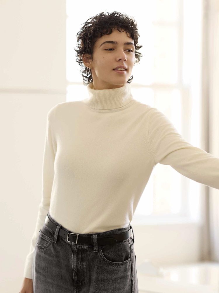 유니클로 캐시미어 겨울 니트