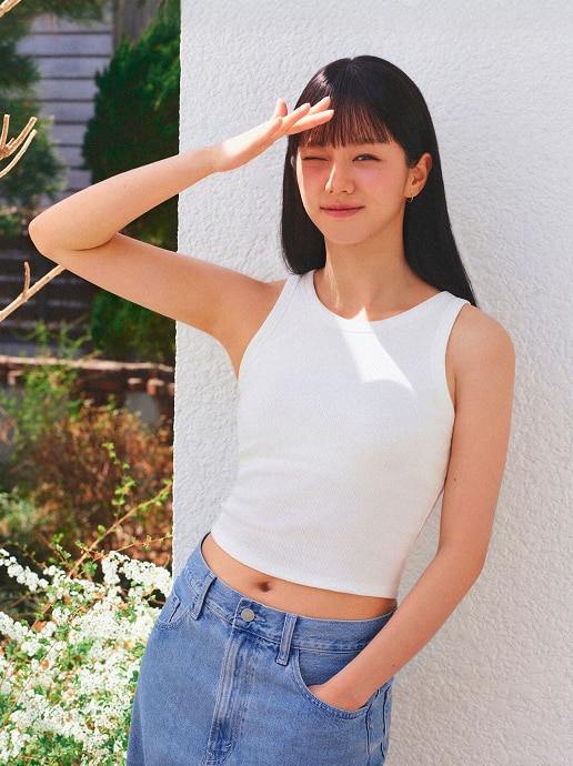 립 크롭 브라탑