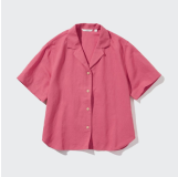 리넨 블렌드 볼륨 블라우스