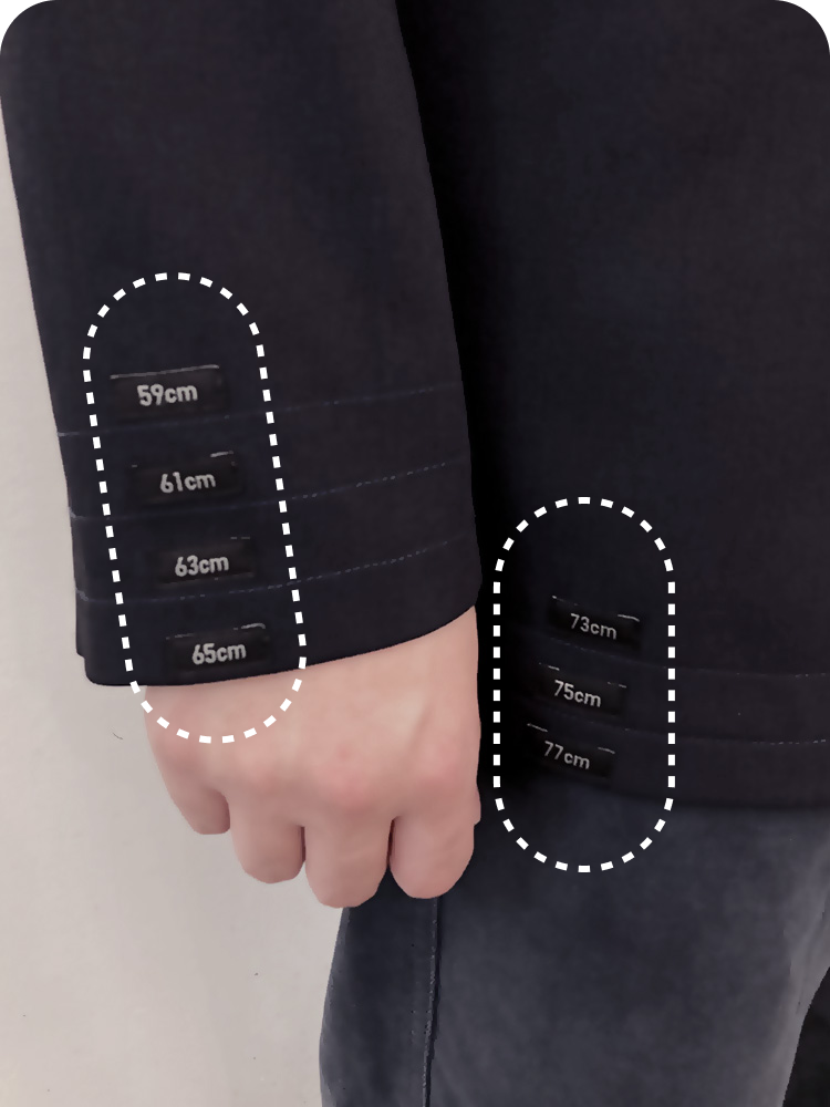 총기장, 소매기장 확인