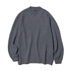 3D수플레얀V넥스웨터