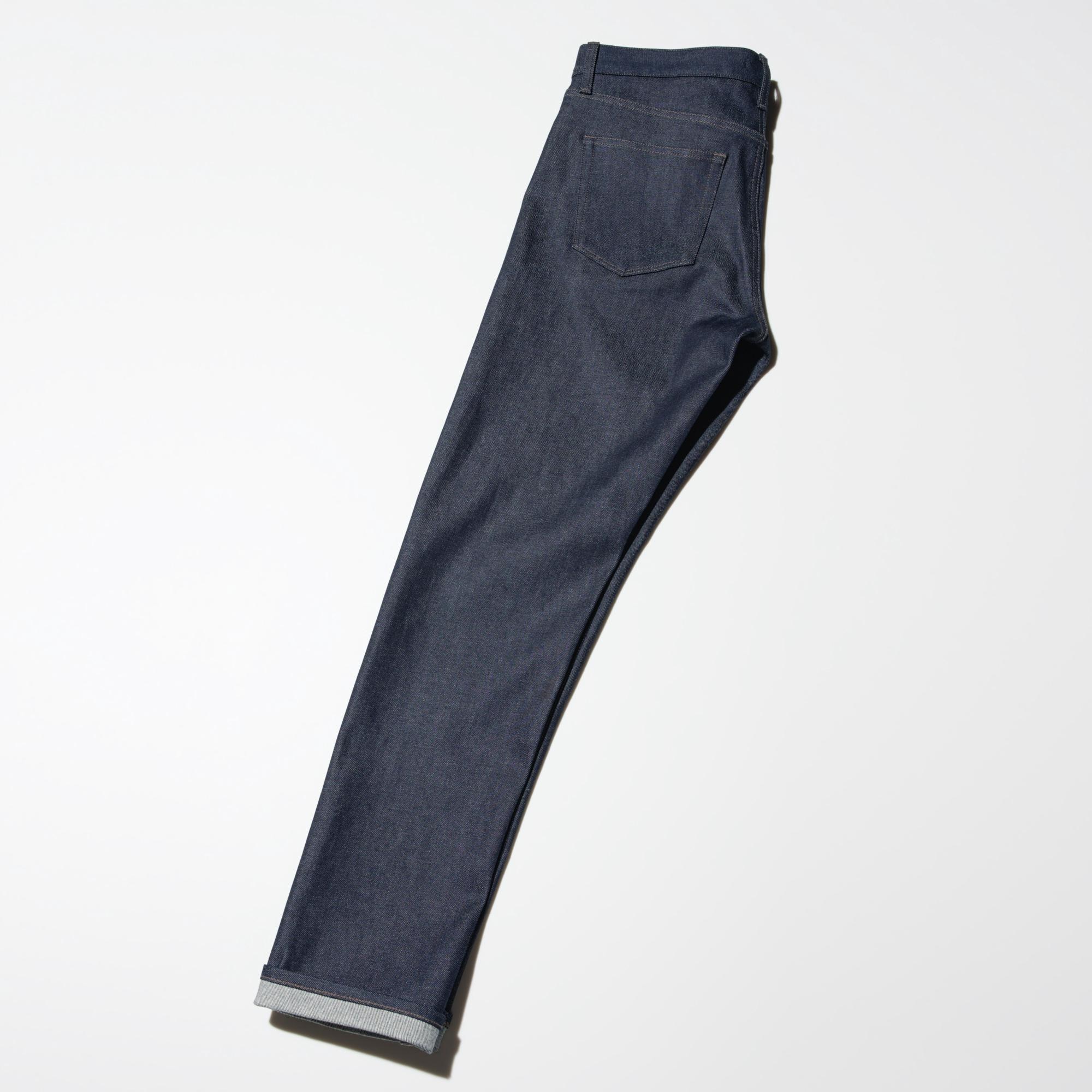 MEN'S STRETCH SELVEDGE SLIM FIT JEANS UNIQLO MY